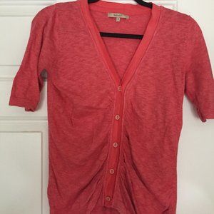 3/4 Sleeve Coral Cardigan